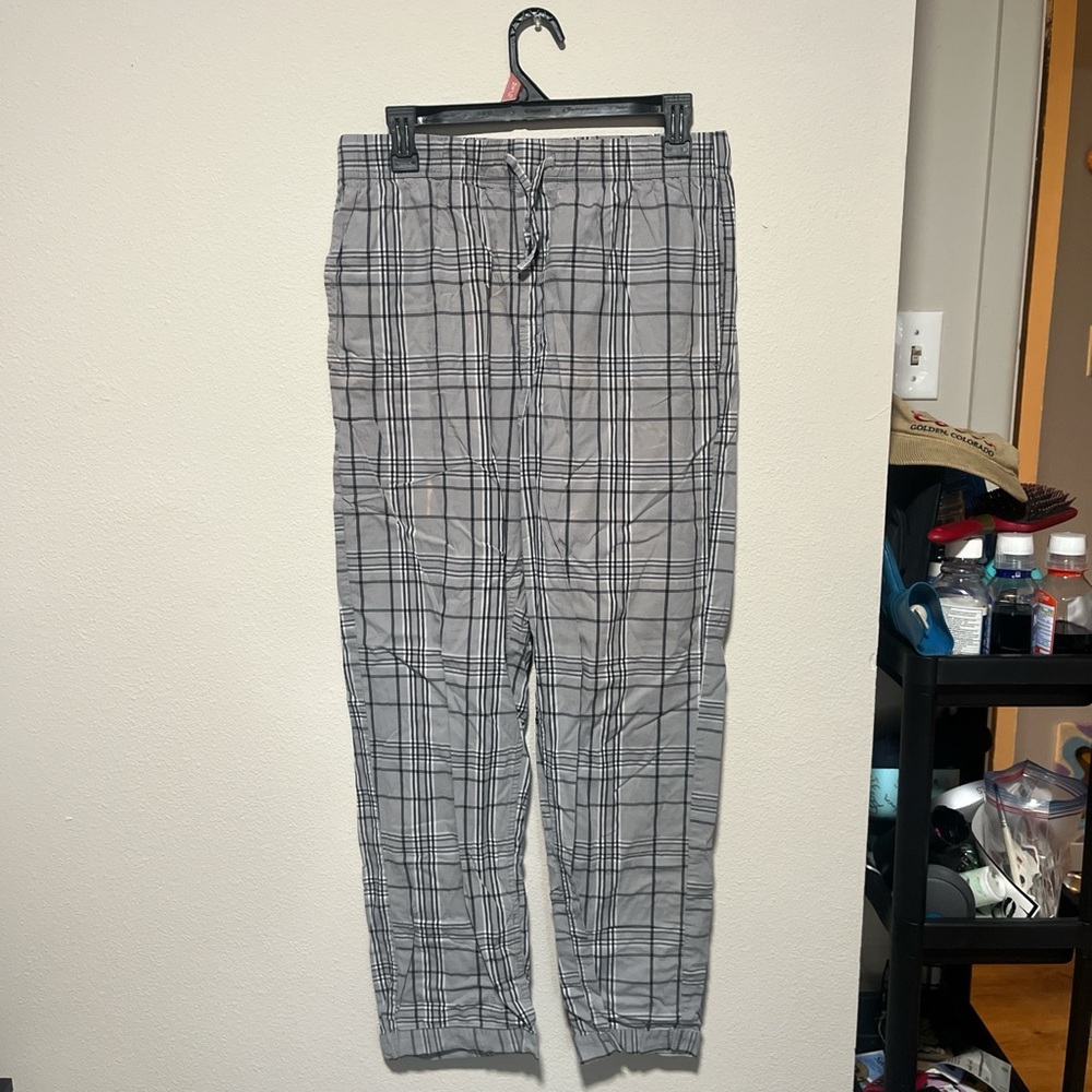 Gray Plaid Men's Pants